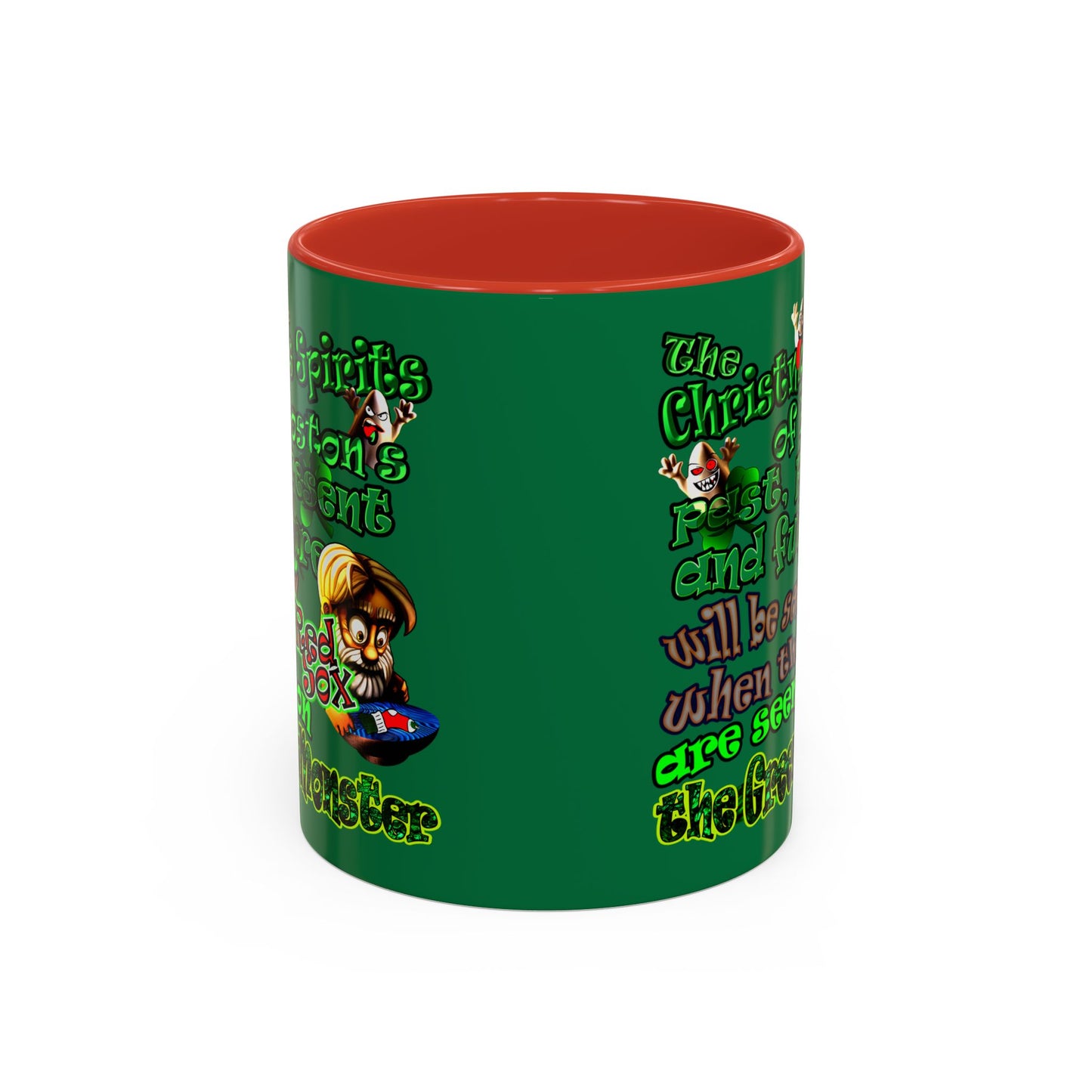 christmas spirits of boston - Accent Mug (dark green)