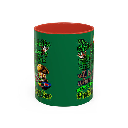 christmas spirits of boston - Accent Mug (dark green)