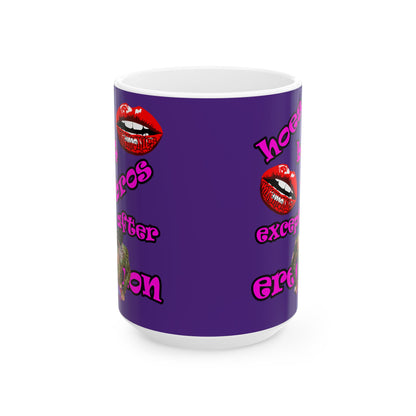 hoes b4 bros - White Mug (purple)