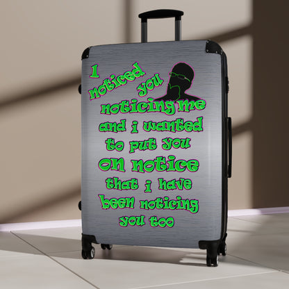 noticed you noticing - Suitcase (brushed nickel)