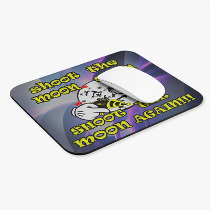 shoot the moon again - Mouse Pad (Rectangle) (grey-pink wave)