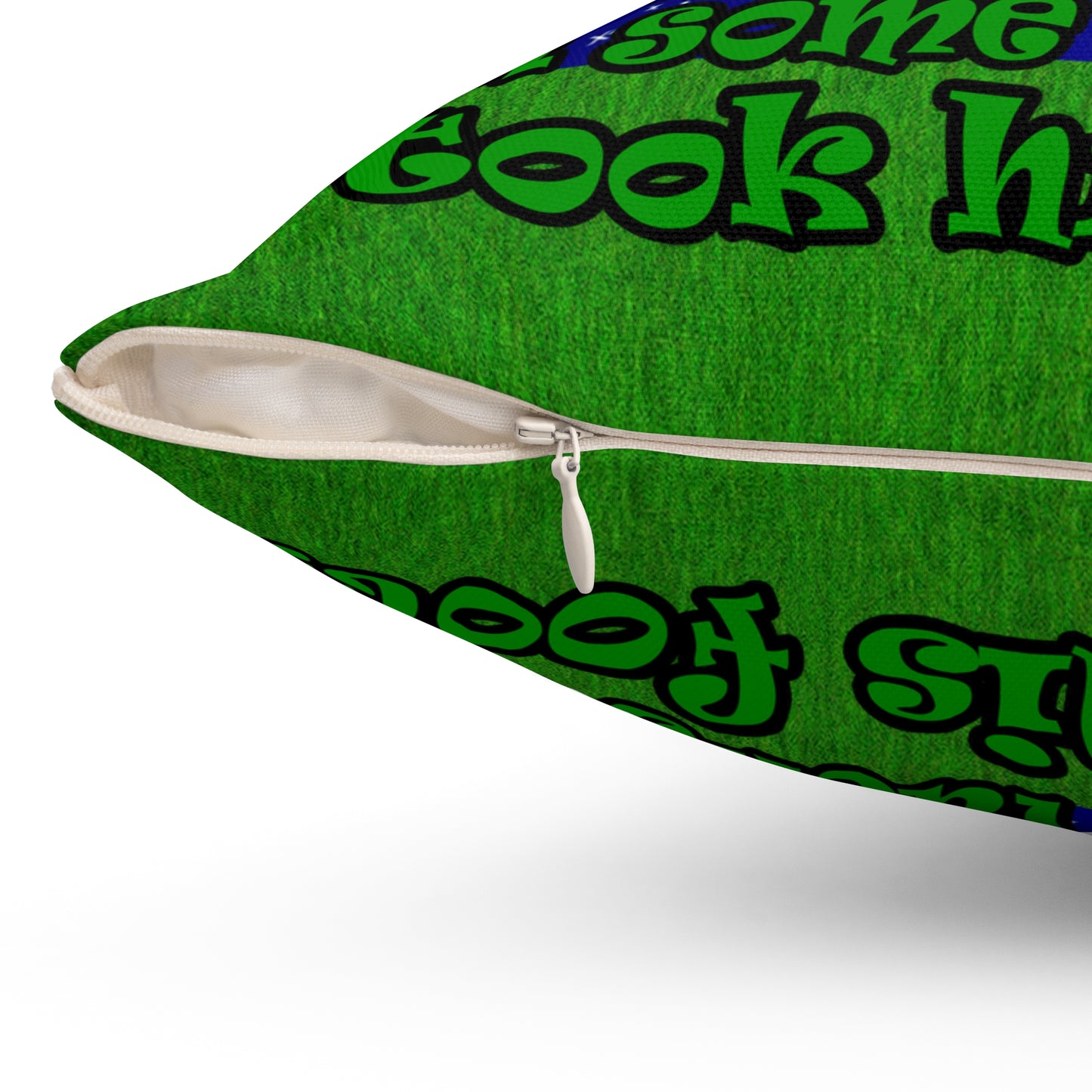 turtle race - Spun Polyester Square Pillow - ('snoops' background)