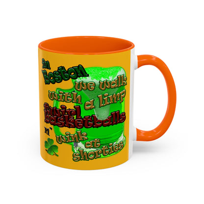 celtics logo - Accent Mug (yellow)