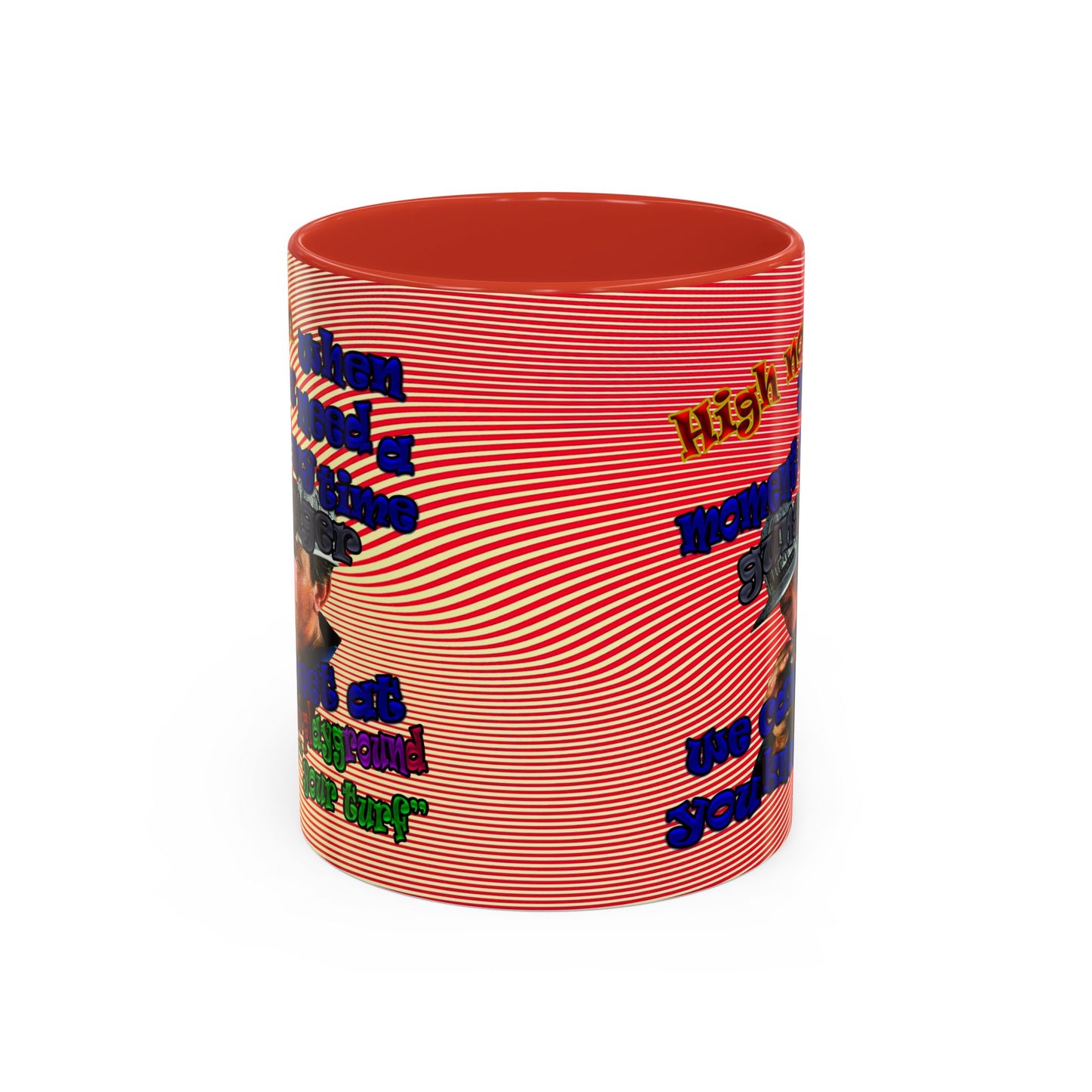 high noon - Accent Mug (yellow-orange wave)