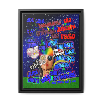 drop the beat - framed canvas art ('snoops' background)