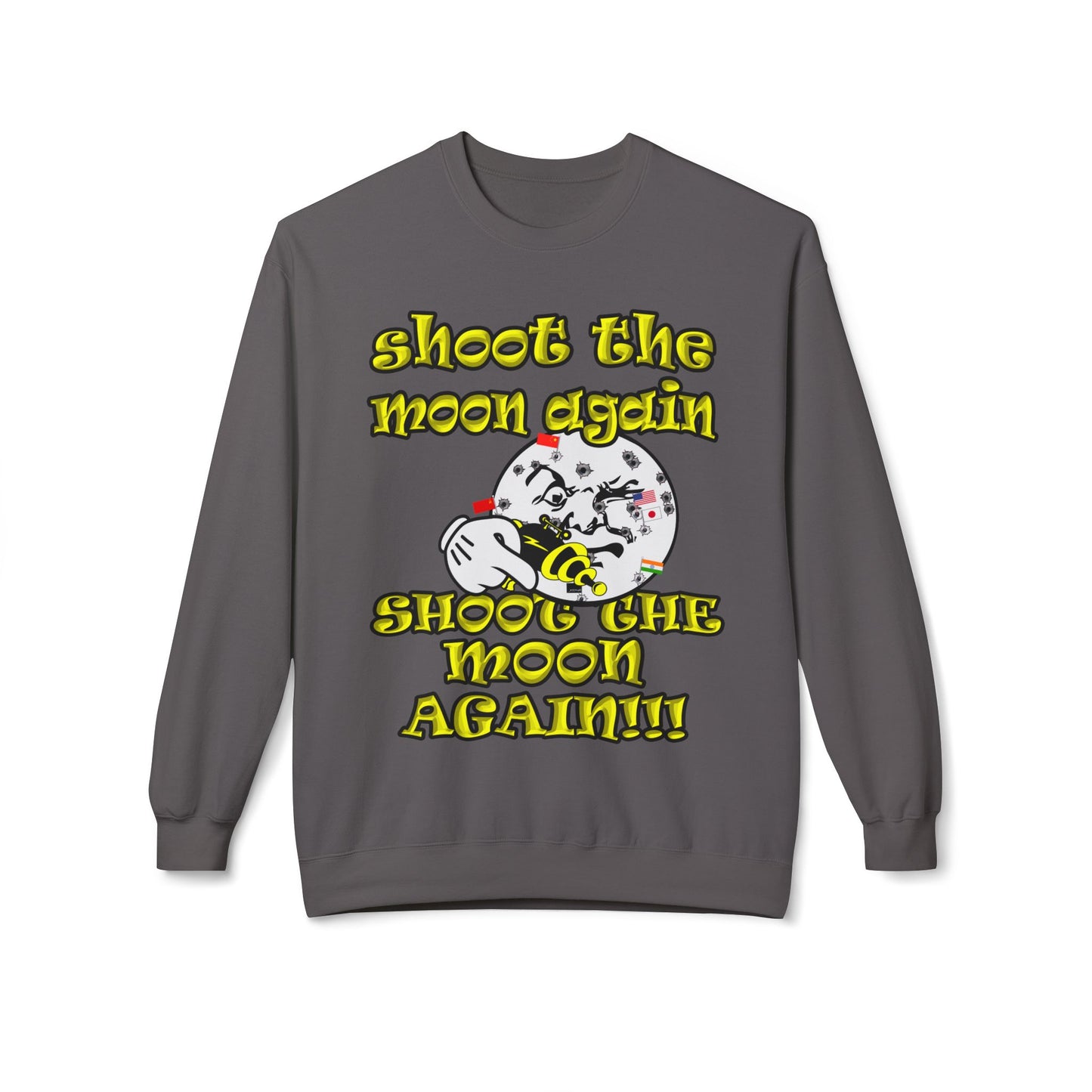 shoot the moon again - Unisex Midweight Softstyle Fleece Crewneck Sweatshirt
