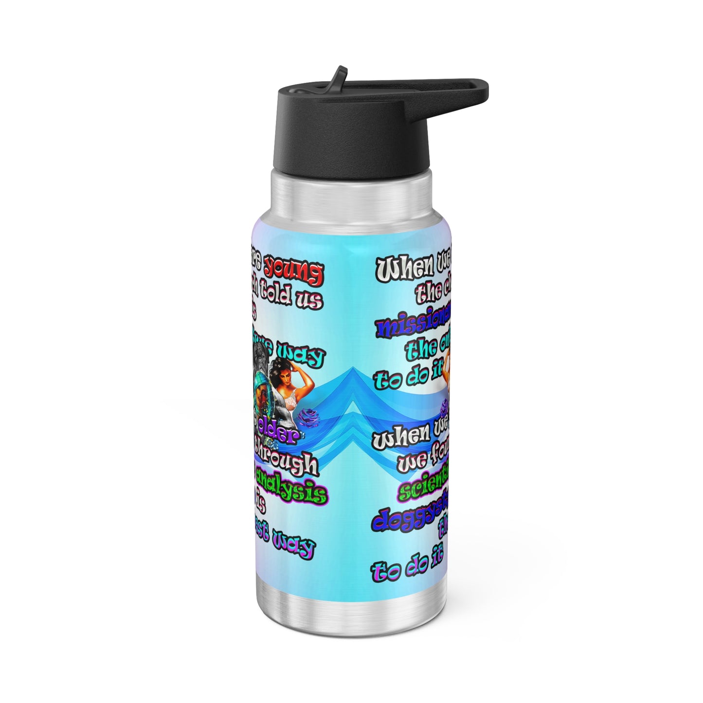 doggystyle - Gator Tumbler, 32oz  (light blue-pink wave)