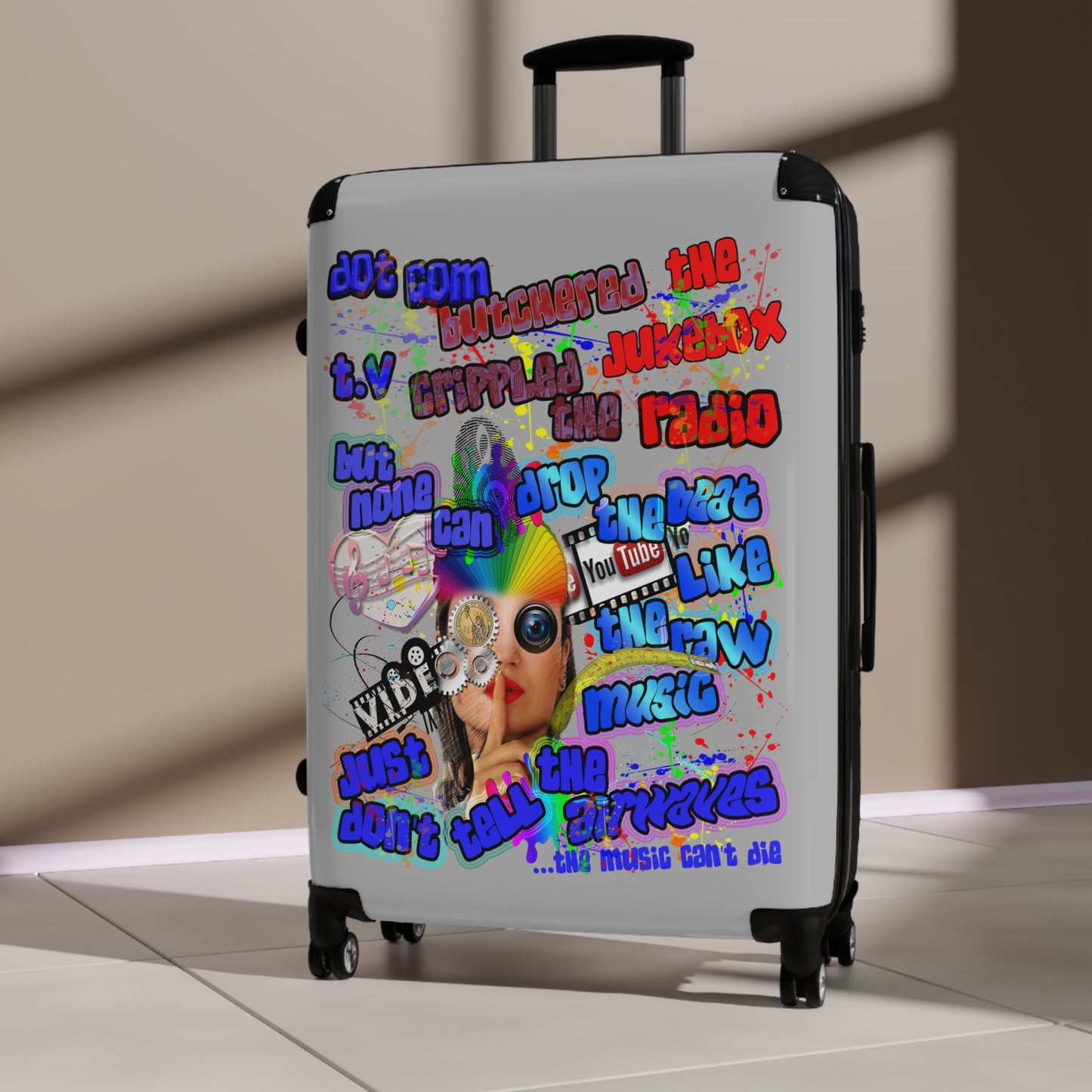 drop the beat - Suitcase (light grey)