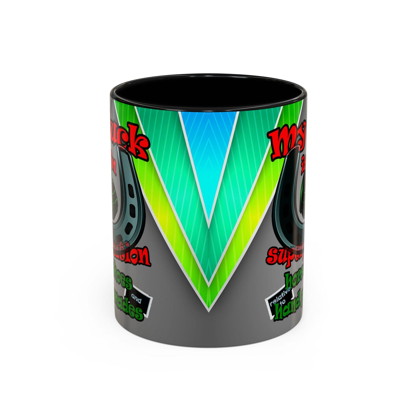 my luck - Accent Mug (rainbow split)