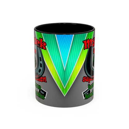 my luck - Accent Mug (rainbow split)