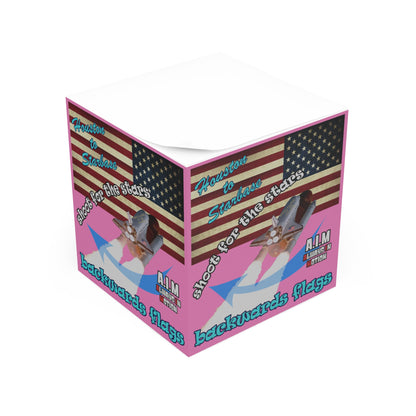 shoot for the stars - note cube (light pink)