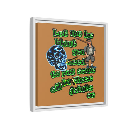 og - framed canvas art (light brown)