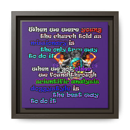 doggystyle - framed canvas art (purple)