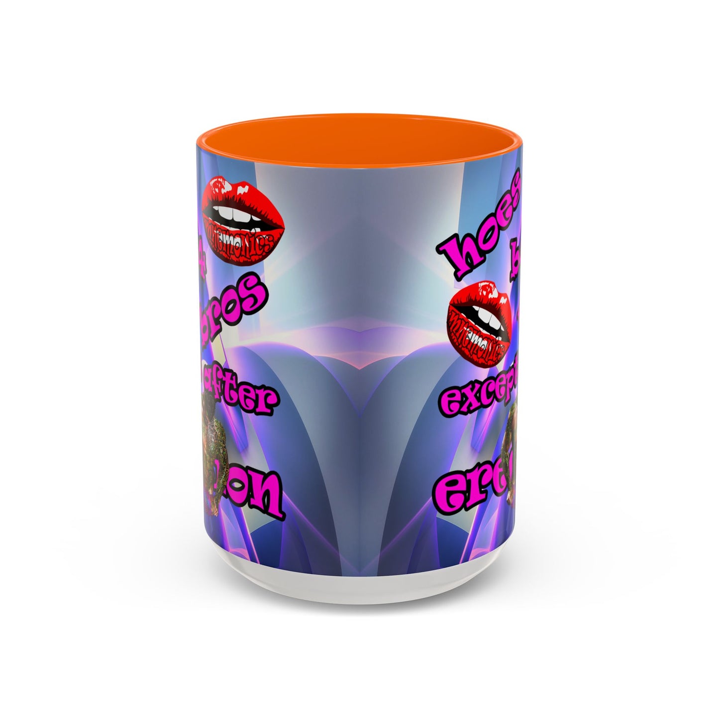 hoes b4 bros - Accent Mug (grey-pink wave)