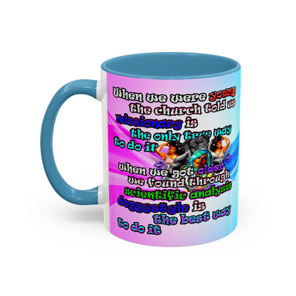doggystyle - Accent Mug (light blue-pink wave)