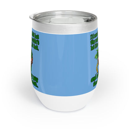 turtle race - Chill Wine Tumbler (light blue)