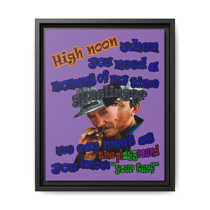 high noon - framed canvas art (light purple)