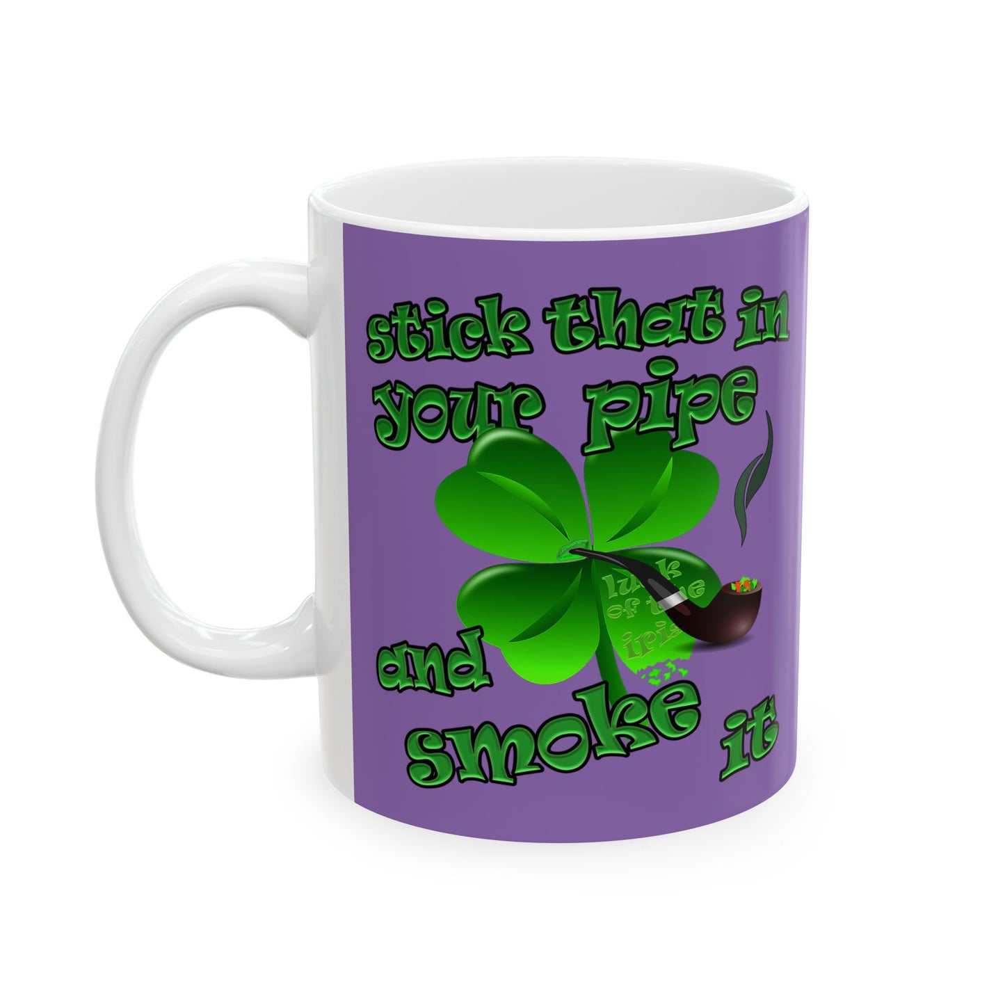 celtics logo - White Mug (light purple)