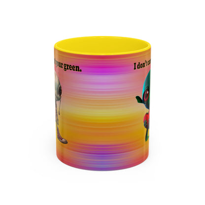 I don't care that your grey - Accent Mug (color blur)