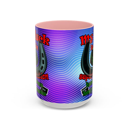 my luck - Accent Mug (purple wave)