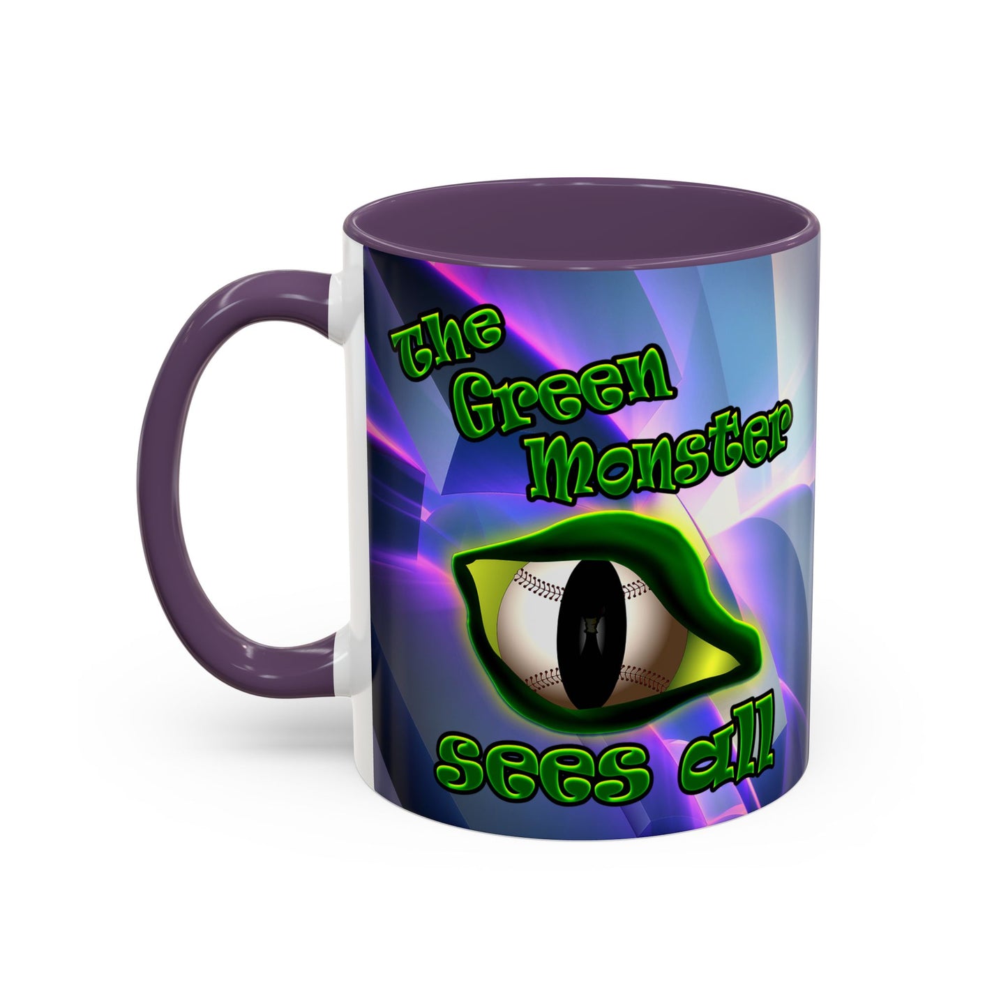 green monster - Accent Mug (grey-pink wave)