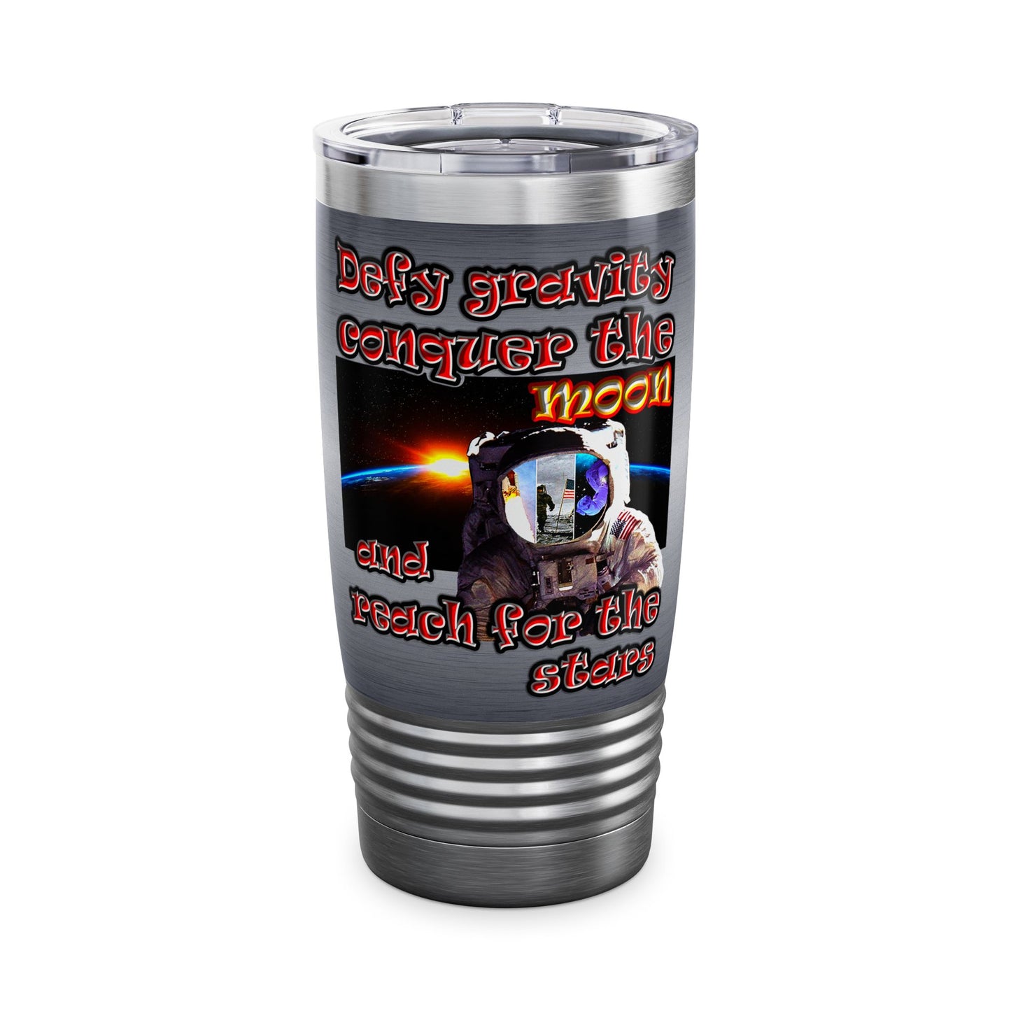 defy conquer reach - Ringneck Tumbler, 20oz (brushed nickel)