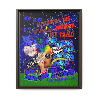 drop the beat - framed canvas art ('snoops' background)