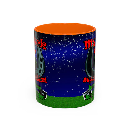 my luck - Accent Mug ('snoops' background)