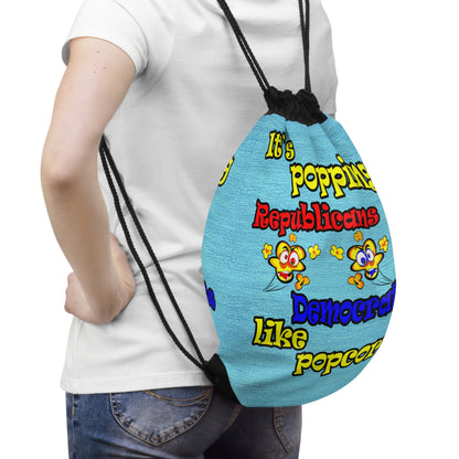 popping like popcorn - Drawstring Bag (faded blue)