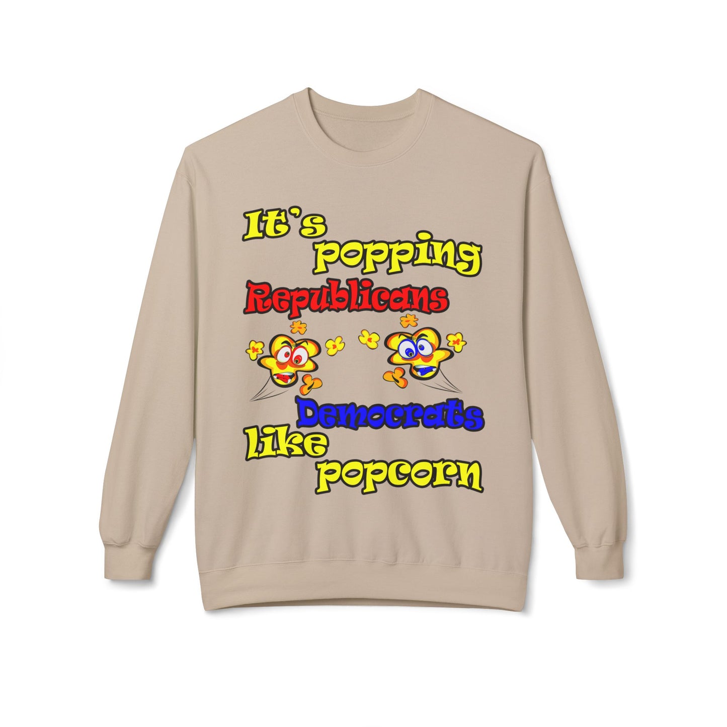 popping like popcorn - Unisex Midweight Softstyle Fleece Crewneck Sweatshirt