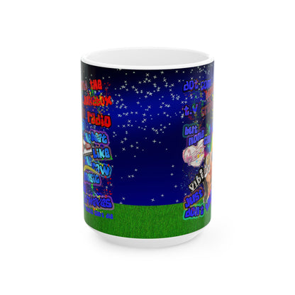 drop the beat - White Mug ('snoops' background)