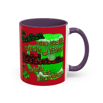 celtics logo - Accent Mug (dark red)