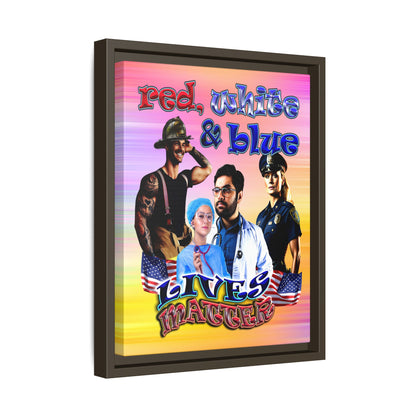 rw&b lives matter - framed canvas art (color blur)