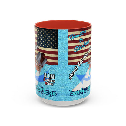 shoot for the stars - Accent Mug (faded blue)