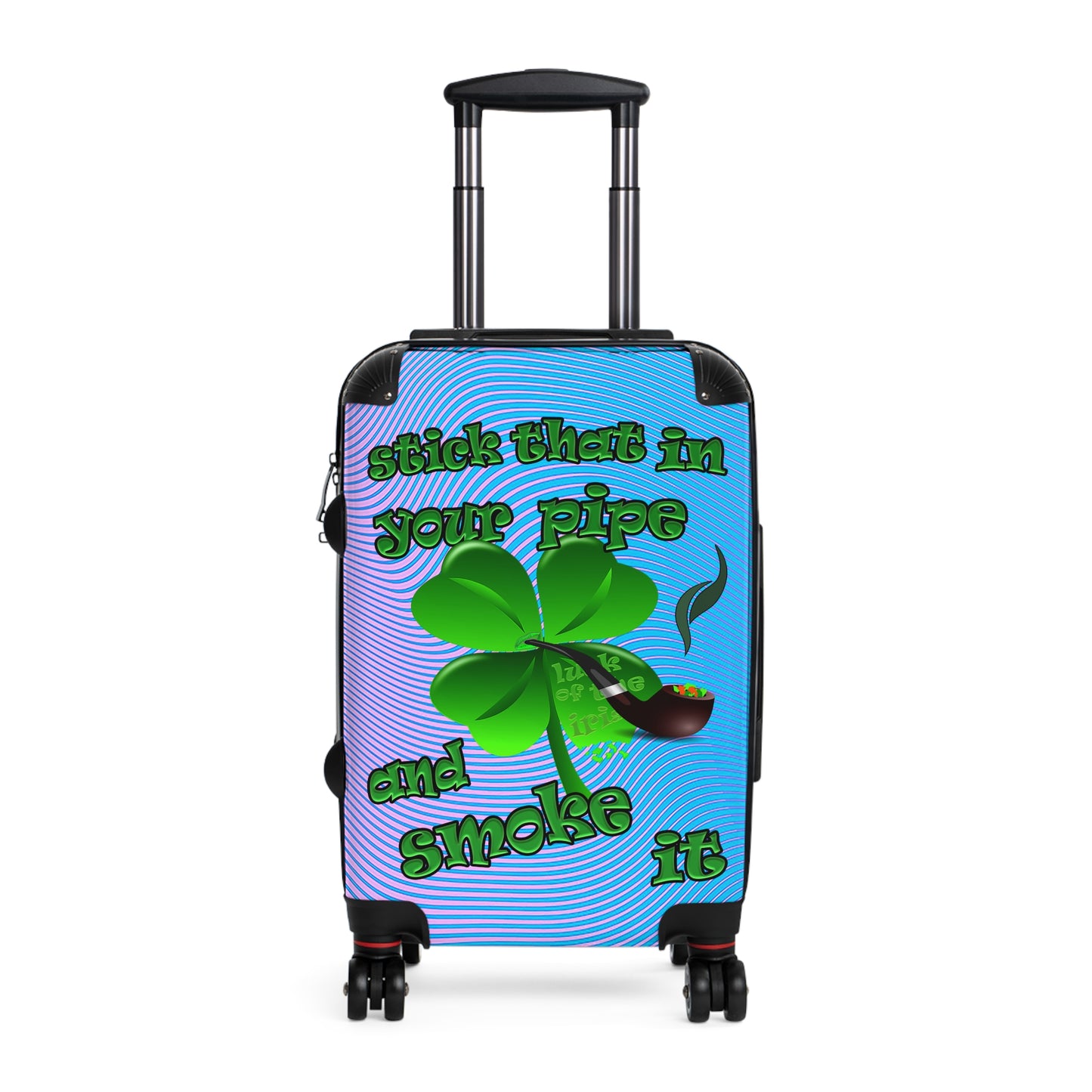 stick that in your pipe and smoke it - Suitcase (light blue-purple wave)