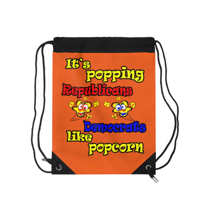 popping like popcorn - Drawstring Bag (orange)