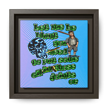 og - framed canvas art (light blue-purple wave)