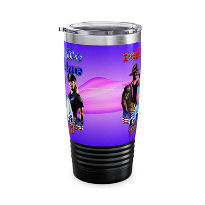 rw&b lives matter - Ringneck Tumbler, 20oz (purple-pink wave)