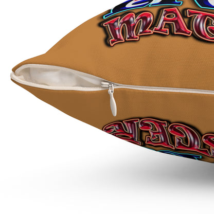 rw&b lives matter - Spun Polyester Square Pillow - (light brown)