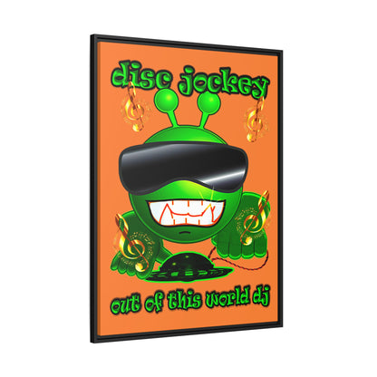 disc jockey - framed canvas art (crusta)