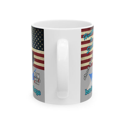 shoot for the stars - White Mug (light grey)