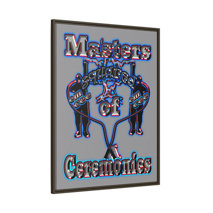 em cee squared - framed canvas art (grey)
