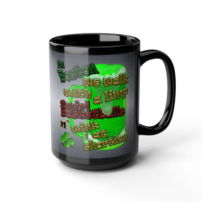 celtics logo - Black Mug (brushed nickel)