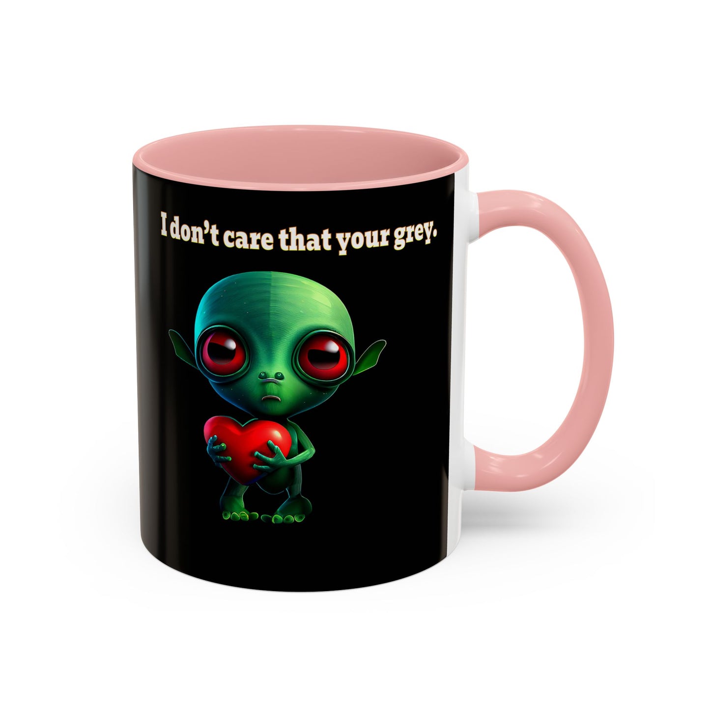 I don't care that your grey - Accent Mug (black)