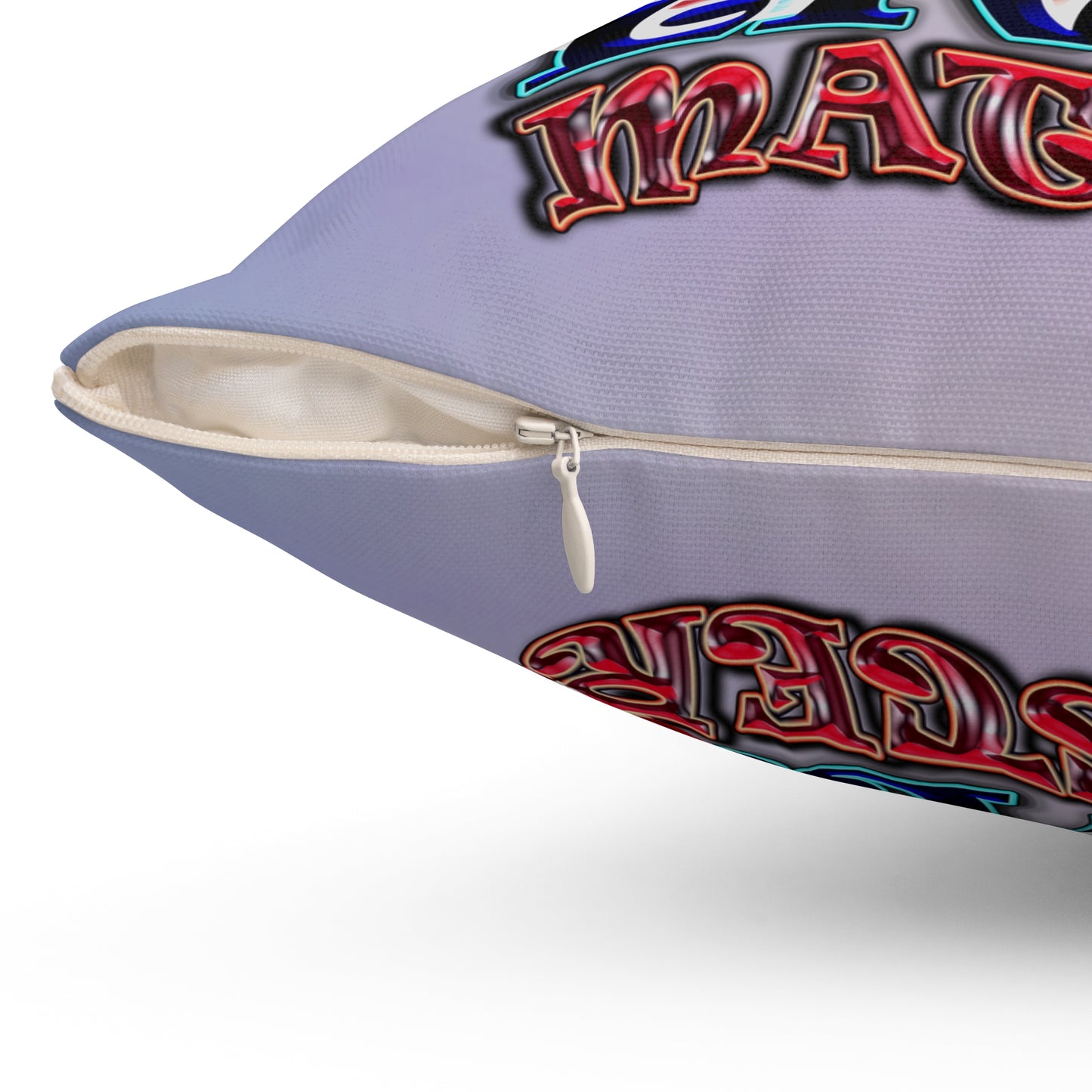 rw&b lives matter - Spun Polyester Square Pillow - (light blue-pink wave)