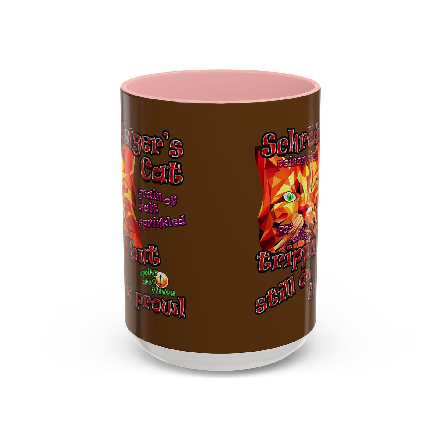 schrodinger's cat - Accent Mug (brown)