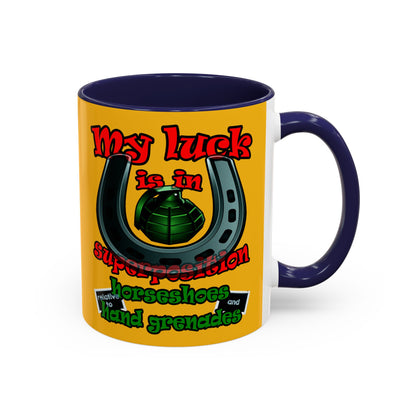 my luck - Accent Mug (yellow)