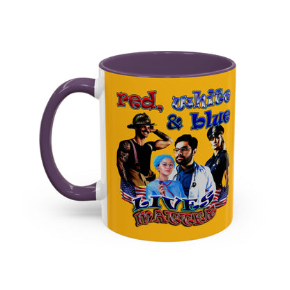 rw&b lives matter - Accent Mug (yellow)