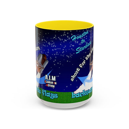 shoot for the stars - Accent Mug ('snoops' background)