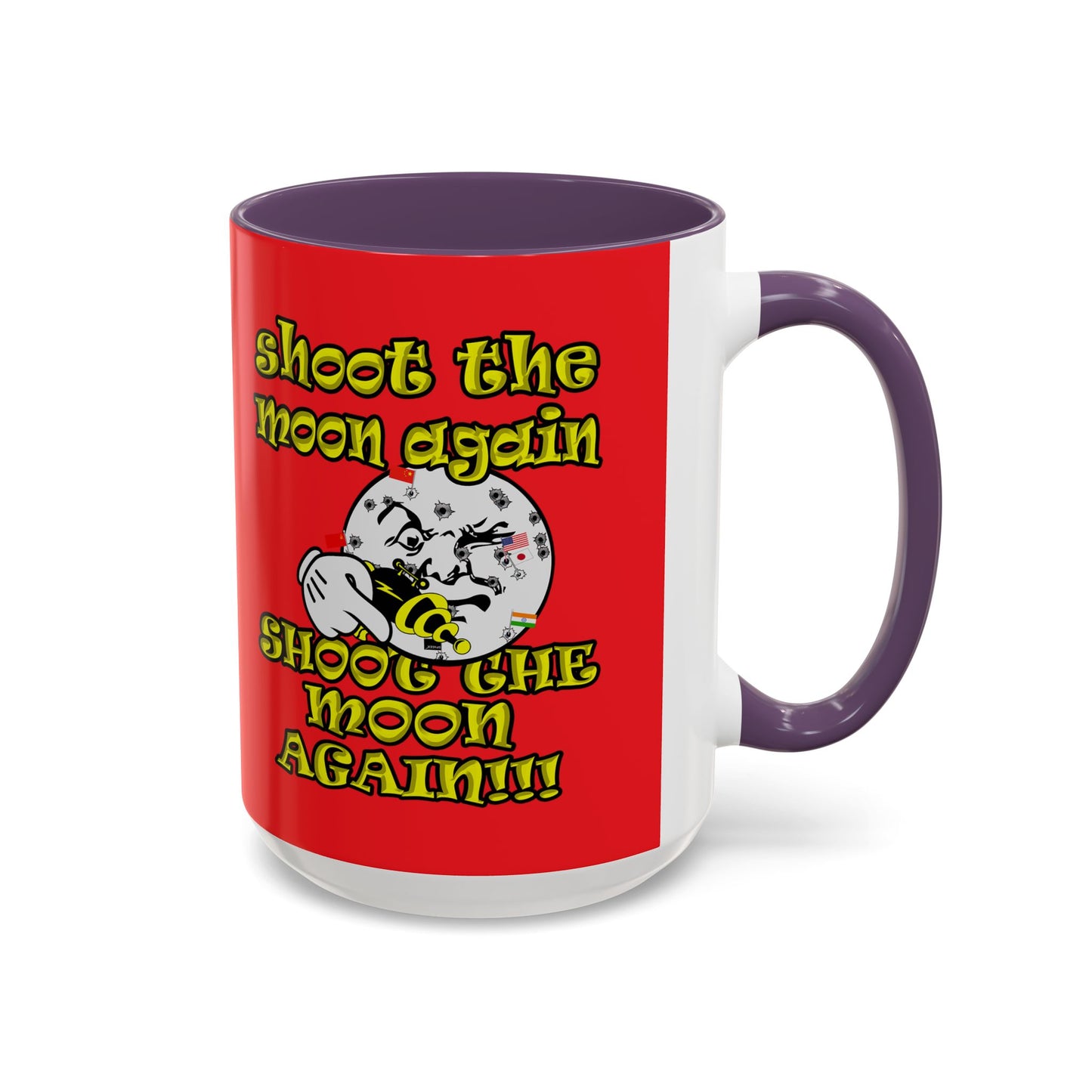 shoot the moon again - Accent Mug (red)